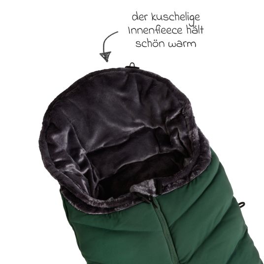 TFK Thermo-Fleece Fußsack mit verlängerbarem Fußteil - Olive