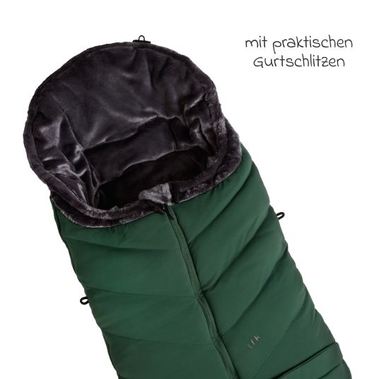 TFK Thermo-Fleece Fußsack mit verlängerbarem Fußteil - Olive