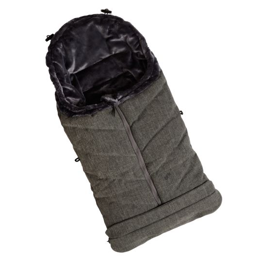 TFK Thermo-Fleece Fußsack mit verlängerbarem Fußteil - Premium Grey