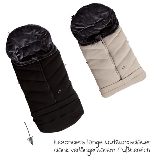 TFK Thermo-Fleece Fußsack mit verlängerbarem Fußteil - Sand