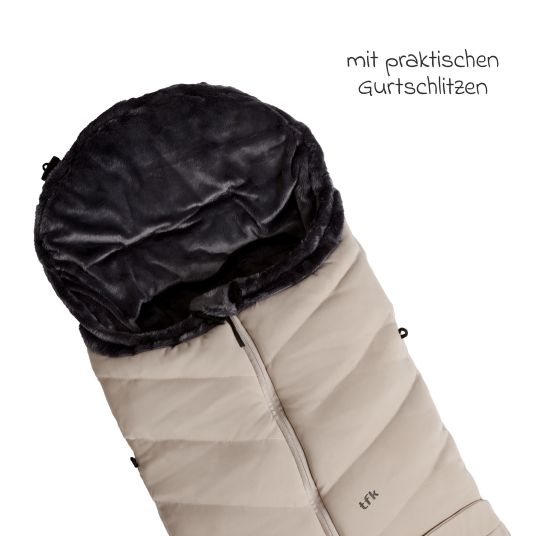 TFK Thermo fleece footmuff with extendable foot section - Sand