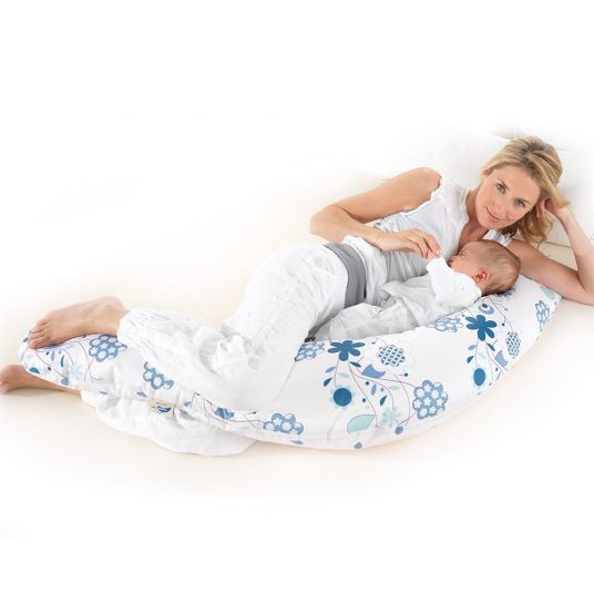 Theraline Coperta per cuscino per l'allattamento The Original - Tendine di fiori Bianco