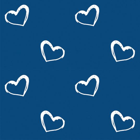 Theraline Bezug für Stillkissen Komfort 180 cm - Herzen - blau