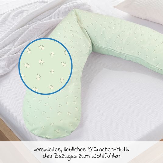 Theraline Fodera di ricambio per cuscino per allattamento Das Komfort 180 cm - Fiori fini