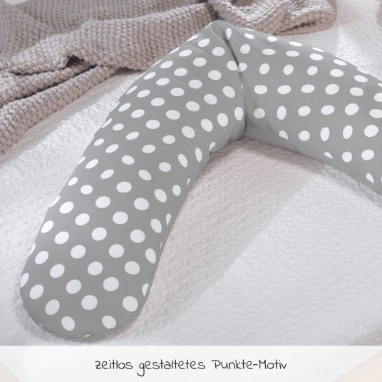 Theraline Replacement cover for nursing pillow The Original 190 cm - Indie Dots - Grey