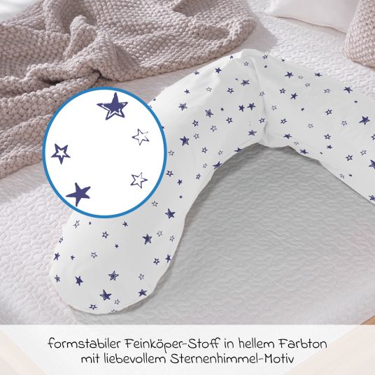 Theraline Replacement cover for nursing pillow The Original 190 cm - Starry sky - White