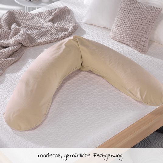 Theraline Replacement cover for nursing pillow The Original - Bamboo 190 cm - Cappuccino