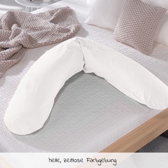 Theraline Coperta di ricambio per cuscino per allattamento The Original BIO Jersey 190 cm - Bianco