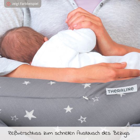 Theraline Coperta di ricambio per cuscino per allattamento The Original BIO Jersey 190 cm - Bianco