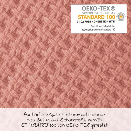 Theraline Fodera di ricambio per cuscino da allattamento Das Original - maglia fine 190 cm - rosa pesca