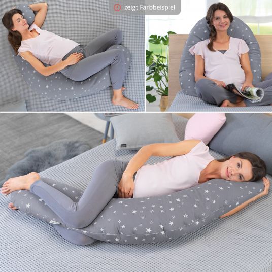 Theraline Replacement cover for nursing pillow The Original - Jersey 190 cm - pebble gray