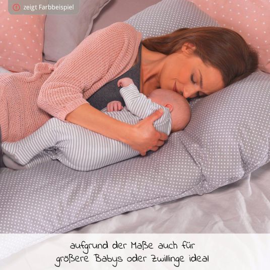 Theraline Sleep and nursing pillow my7 - incl. cover Jersey 80 x 150 cm - Petrol