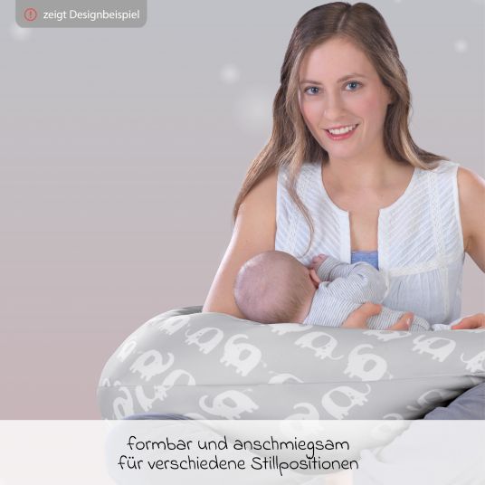 Theraline Cuscino per allattamento Das Komfort con imbottitura in microsfere e fodera 180 cm - Fiori fini