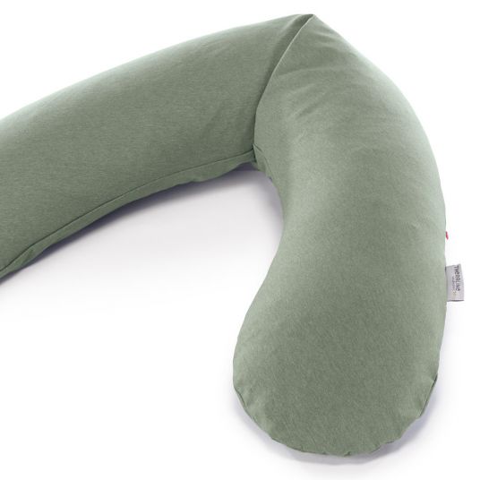 Theraline Nursing pillow The original 190 cm - Melange Jersey - khaki green