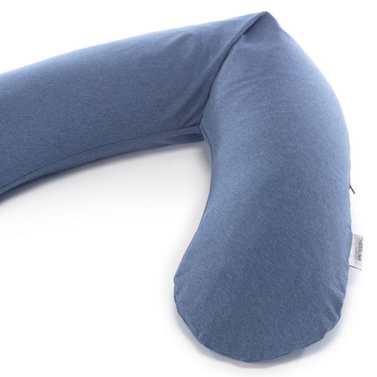 Theraline Nursing pillow The Original 190 cm - Melange Jersey - navy blue