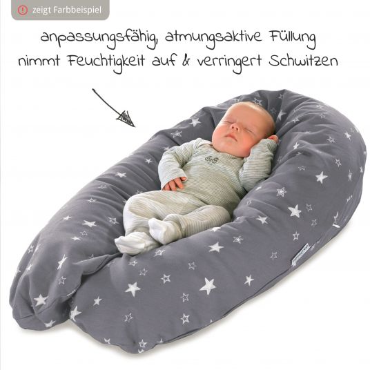 Theraline Nursing pillow The Original with spelt filling incl. cover 190 cm - starfish