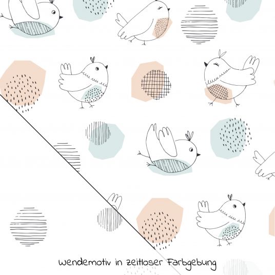 Theraline Stillkissen Das Original mit Dinkelspelz-Füllung inkl. Bezug 190 cm - Vögelchen flieg
