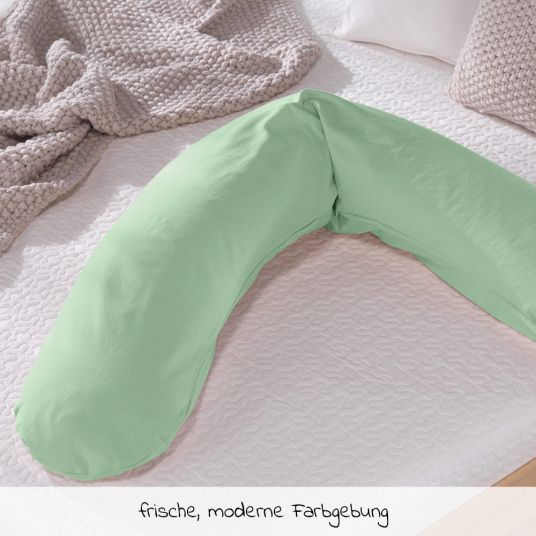 Theraline Nursing pillow The Original with spelt fur filling incl. cover Bamboo 190 cm - pastel green