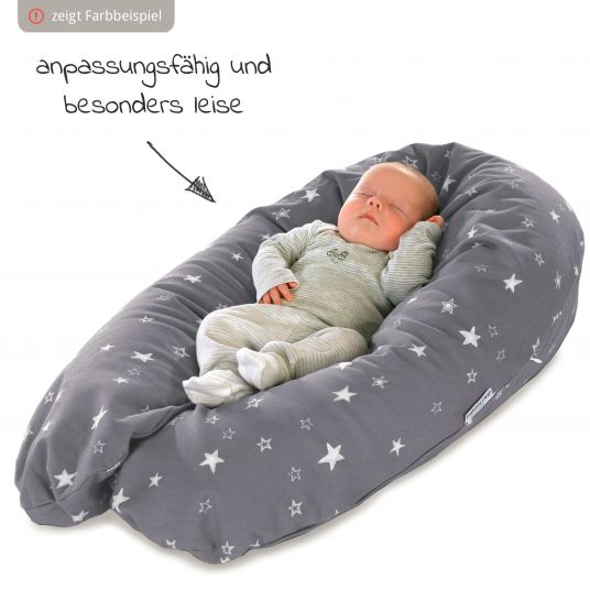 Theraline Nursing pillow The Original with micro bead filling incl. cover 190 cm - starfish