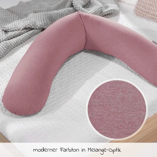 Theraline Nursing pillow The Original with micro bead filling incl. cover Bamboo 190 cm - Melange Rosewood