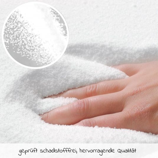 Theraline Cuscino per l'allattamento La luna di peluche con imbottitura di microsfere 140 cm - crema