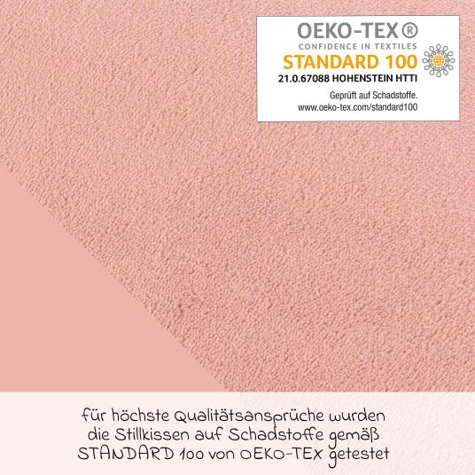 Theraline Cuscino per l'allattamento La luna di peluche - con imbottitura di microsfere 140 cm - rosa cipria