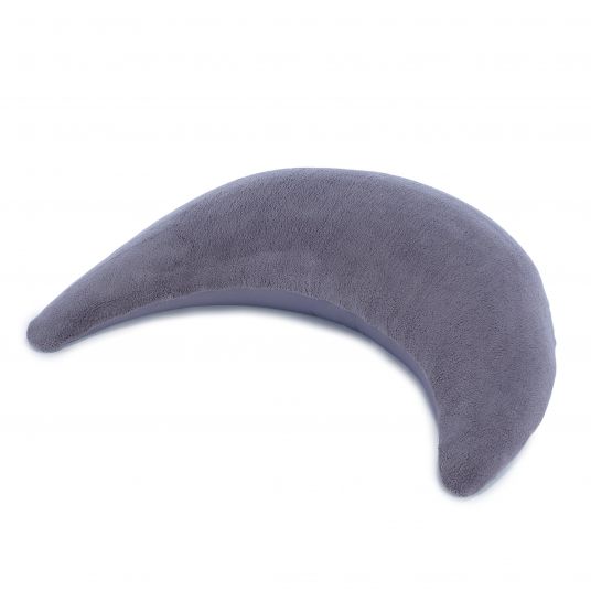 Theraline Nursing pillow The Plush Moon with micro beads filling 140 cm - Stone Gray