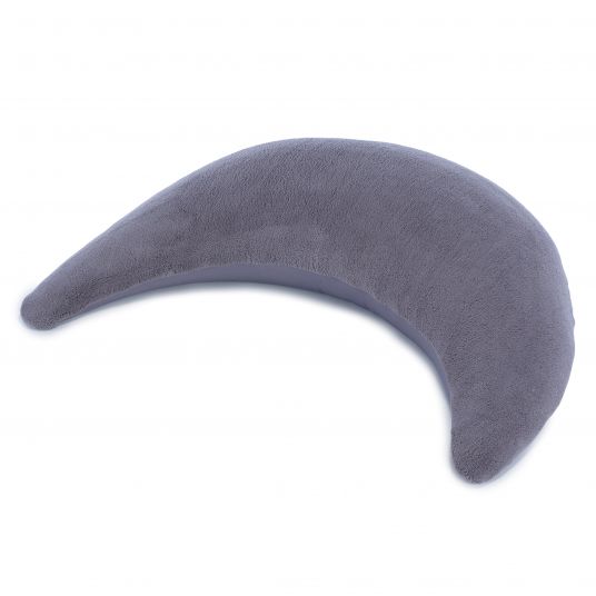Theraline Nursing pillow The plush moon with microbead filling 140 cm - Stone gray