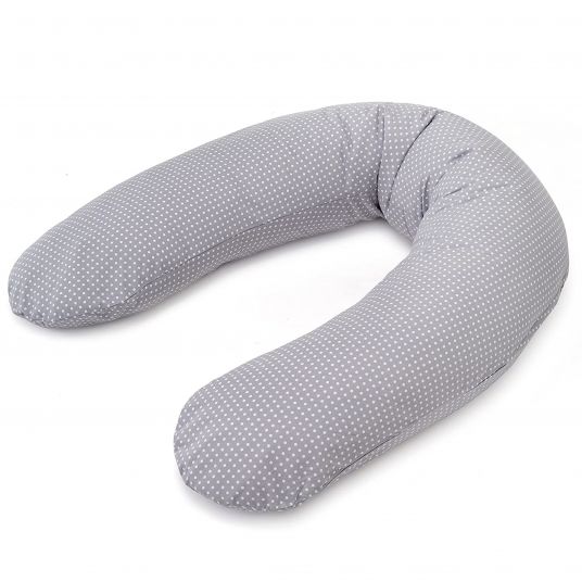 Theraline Stillkissen Dodo Pillow Premium by Theraline 180 cm - Polka Dots - Grau