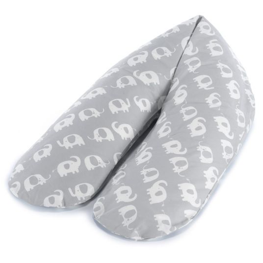 Theraline Nursing Pillow Comfort 180 cm - Elephant Herd - Grey