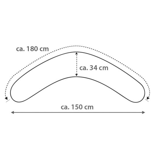 Theraline Stillkissen Komfort 180 cm - Eulen - bunt