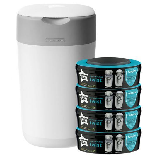 Tommee Tippee Diaper pail Twist & Click + 4 refill cassettes