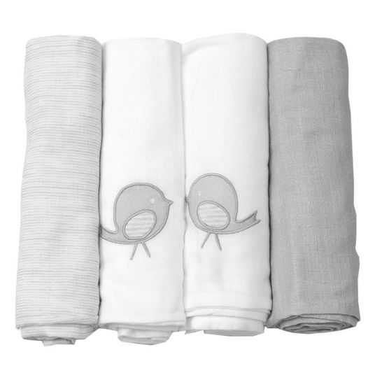 ToTs by Smartrike Gauze cloth 4 pack 100 x 100 cm - Classic Grey