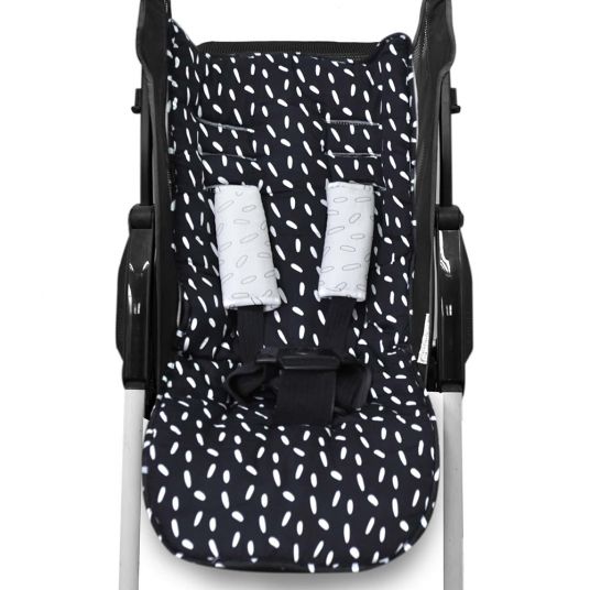 ToTs by Smartrike reversible seat cover bamboo incl. 2 belt pads - black white