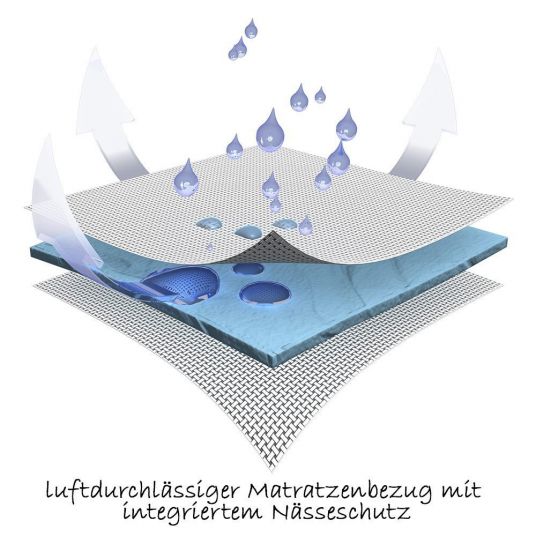 Träumeland Baby cot mattress Butterfly 70 x 140 cm