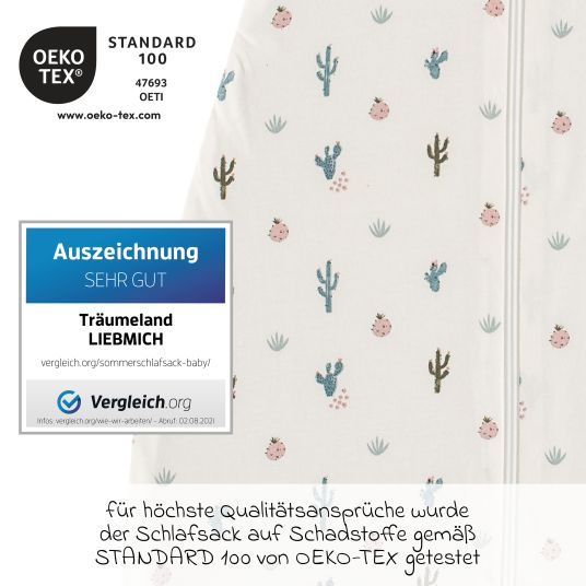 Träumeland Liebmich summer sleeping bag - Kaktusliebe - size 70