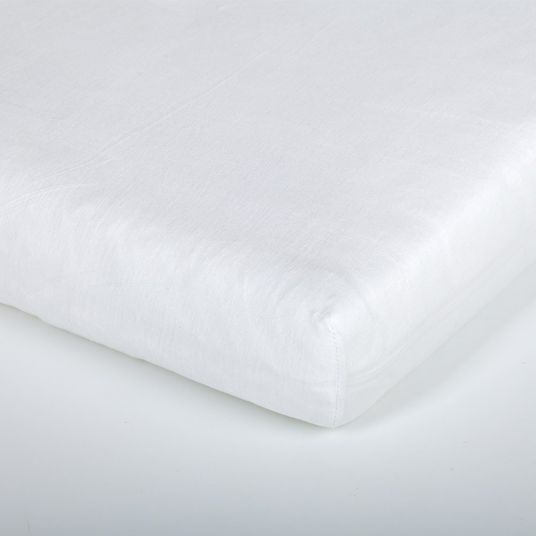 Träumeland Spannbetttuch für Beistellbett 50 x 100 cm - Weiß