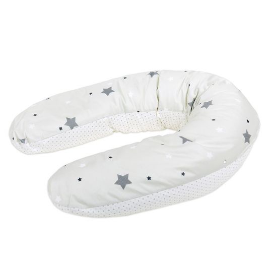 Träumeland Breastfeeding pillow Stars 190 cm - Grey