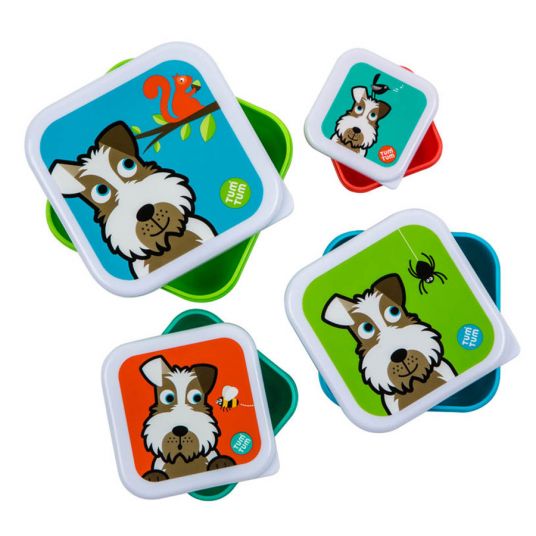 Tum Tum Set di scatolette per snack da 4 pezzi - Dog Scruff