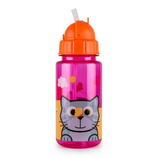 Tum Tum Trinkflasche mit Trinkhalm - Katze Bluebell