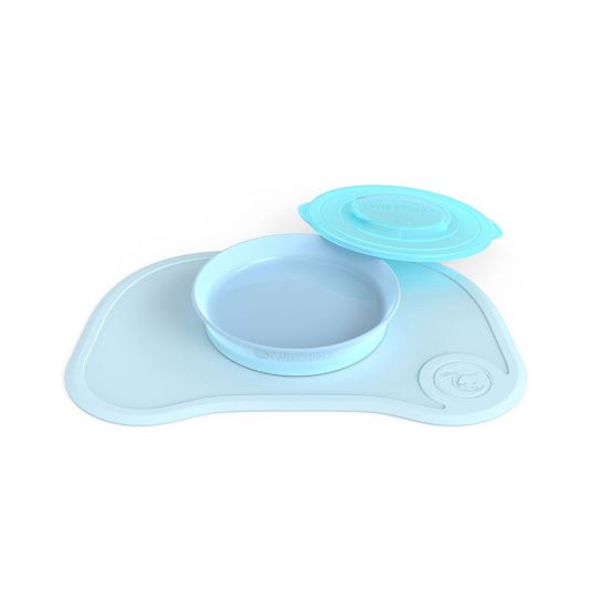 Twistshake Placemat with plate & lid - Aqua