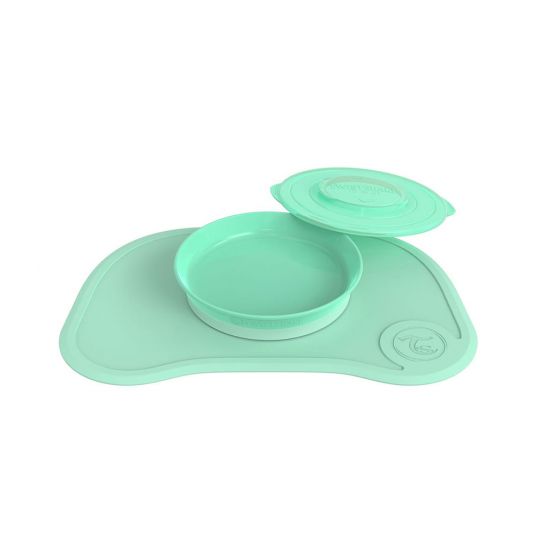 Twistshake Placemat with plate & lid - Green