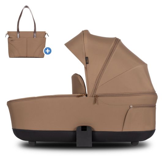 Venicci Babywanne für Sportwagen Claro inkl. Wickeltasche und Regenschutz - Caramel