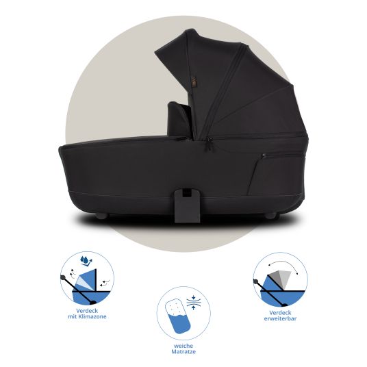 Venicci Carrycot for Claro pushchair incl. changing bag and rain cover - Noir