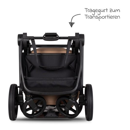 Venicci Buggy & Sportwagen Claro bis 22 kg mit Teleskopschieber, Liegeposition inkl. Beindecke - Caramel