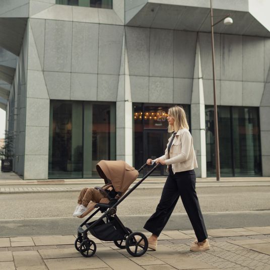 Venicci Buggy & pushchair Claro up to 22 kg with telescopic push bar, reclining position incl. leg cover - Caramel