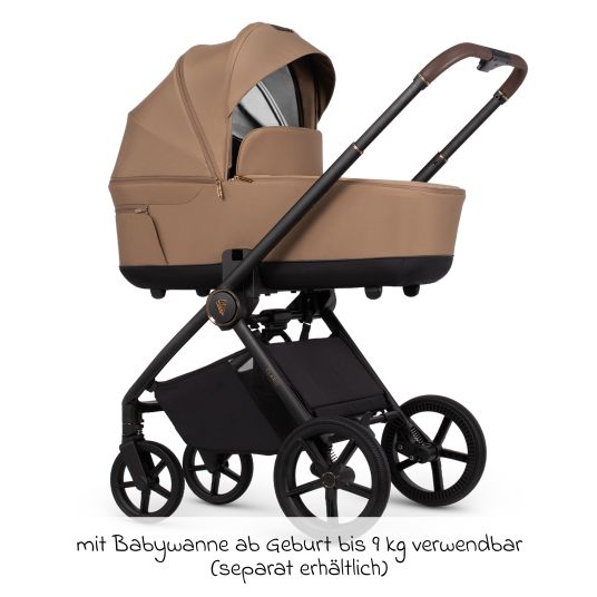 Venicci Buggy & Sportwagen Claro bis 22 kg mit Teleskopschieber, Liegeposition inkl. Beindecke - Caramel