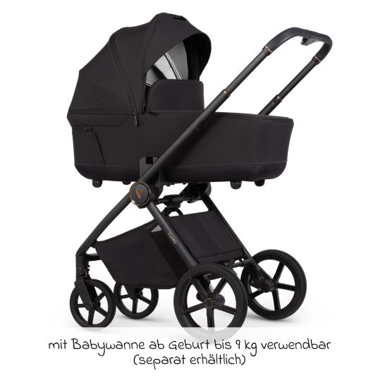 Venicci Buggy & pushchair Claro up to 22 kg with telescopic push bar, reclining position incl. leg cover - Noir