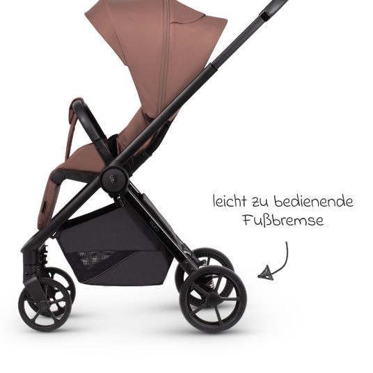 Venicci Buggy & Sportwagen Vero bis 22 kg mit Teleskopschieber, Liegeposition inkl. Regenschutz, Tragegurt & Beindecke - Blush