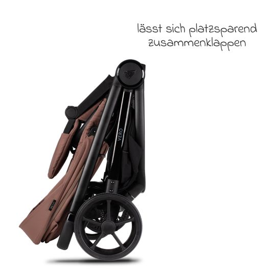 Venicci Buggy & Sportwagen Vero bis 22 kg mit Teleskopschieber, Liegeposition inkl. Regenschutz, Tragegurt & Beindecke - Blush